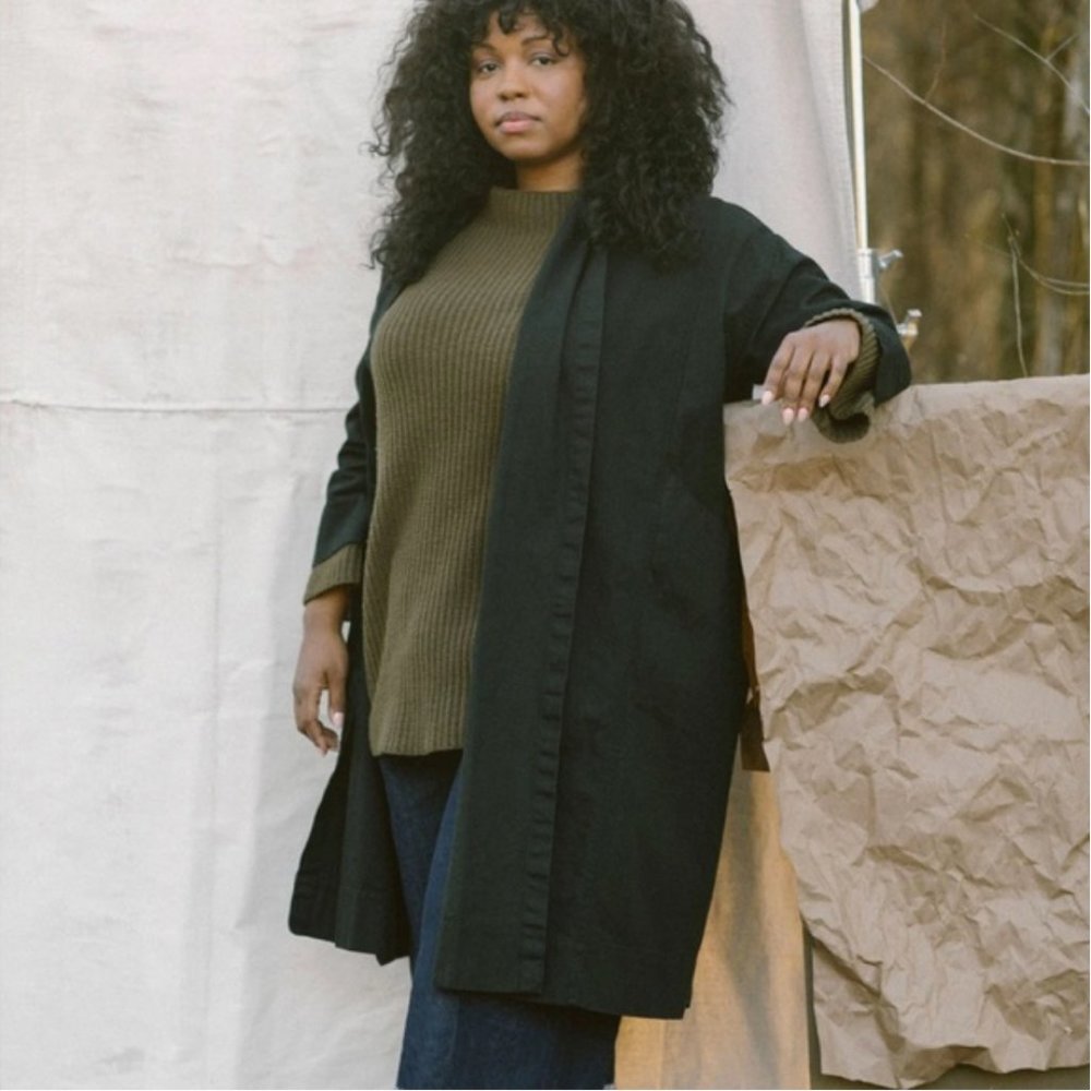 Elizabeth Suzann Clyde Jacket in Upcycled Canvas, black, size S/M